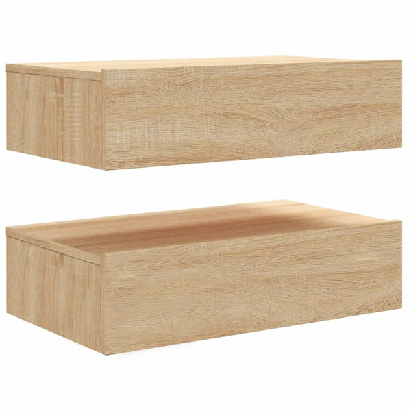 TV-Schränke mit LED Sonoma Eiche 2er Set