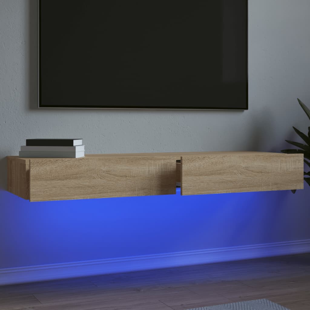 TV-Schränke mit LED Sonoma Eiche 2er Set