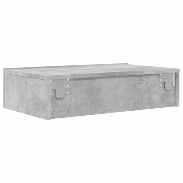 Meuble TV vidaXL avec lumières LED gris béton 60x35x15,5 cm