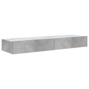 TV-Schränke mit LED Betongrau 2er-Set