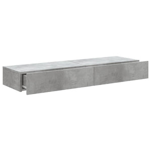 TV-Schränke mit LED Betongrau 2er-Set