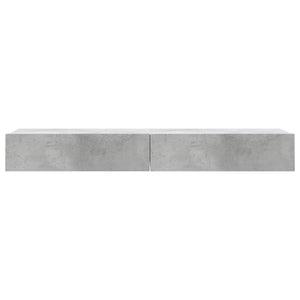 TV-Schränke mit LED Betongrau 2er-Set