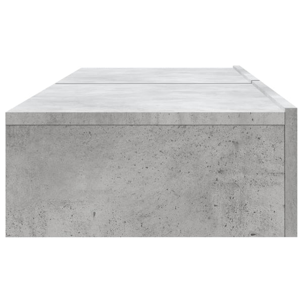 TV-Schränke mit LED Betongrau 2er-Set