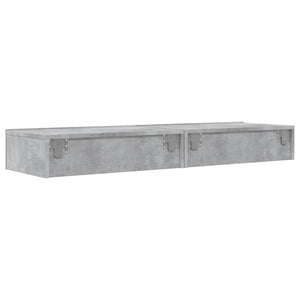 TV-Schränke mit LED Betongrau 2er-Set