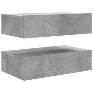 TV-Schränke mit LED Betongrau 2er-Set