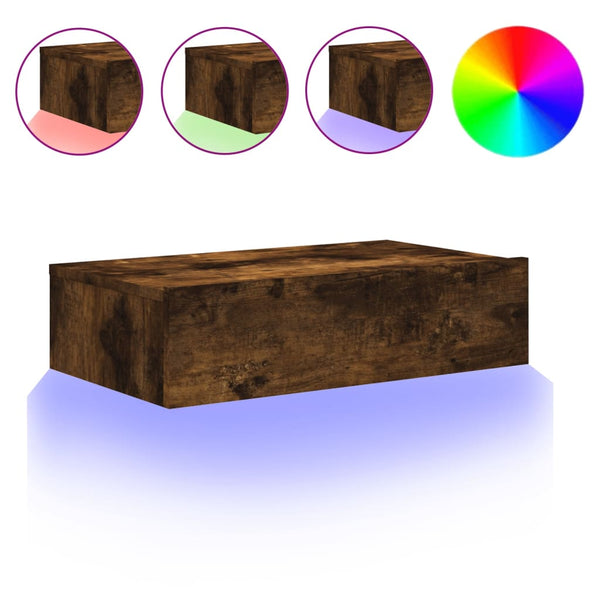 TV-Schrank mit LED Räuchereiche 60 cm