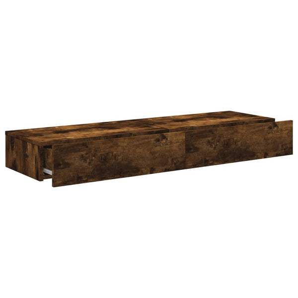 TV-Schränke mit LED Räuchereiche 60x35x15,5cm, 2er-Set