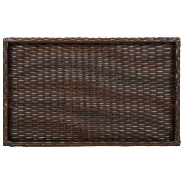 Klappbarer Tabletttisch Braun Poly Rattan 65x40x75cm