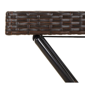 Klappbarer Tabletttisch Braun Poly Rattan 65x40x75cm