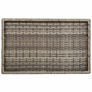Klappbarer Tabletttisch Grau Poly Rattan 65x40x75cm
