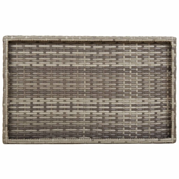 Klappbarer Tabletttisch Grau Poly Rattan 65x40x75cm