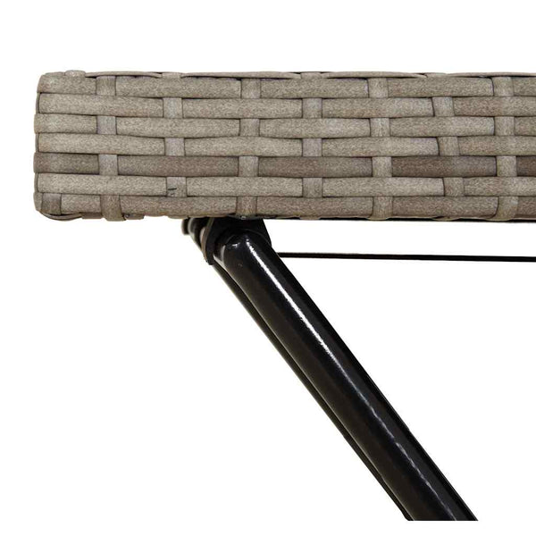Klappbarer Tabletttisch Grau Poly Rattan 65x40x75cm