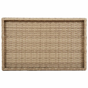 Klappbarer Tabletttisch Beige Poly Rattan 65x40x75 cm