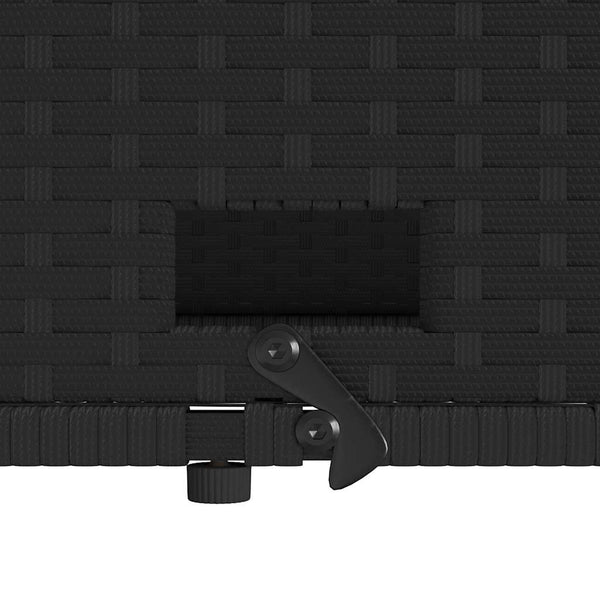 Gartensofa 2-Sitzer mit Kissen Schwarz