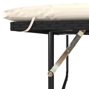Gartensofa 2-Sitzer mit Kissen Schwarz