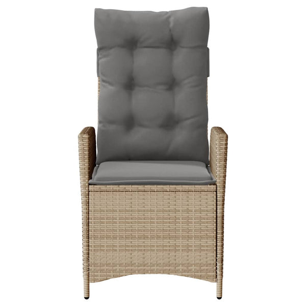 Verstellbarer Gartensessel mit Kissen Poly Rattan