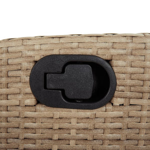 Verstellbarer Gartensessel mit Kissen Poly Rattan