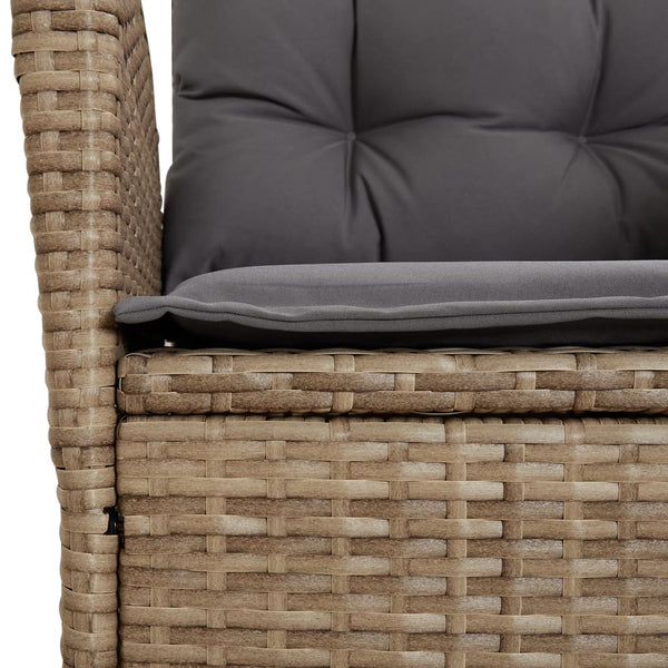 Verstellbarer Gartensessel mit Kissen Poly Rattan