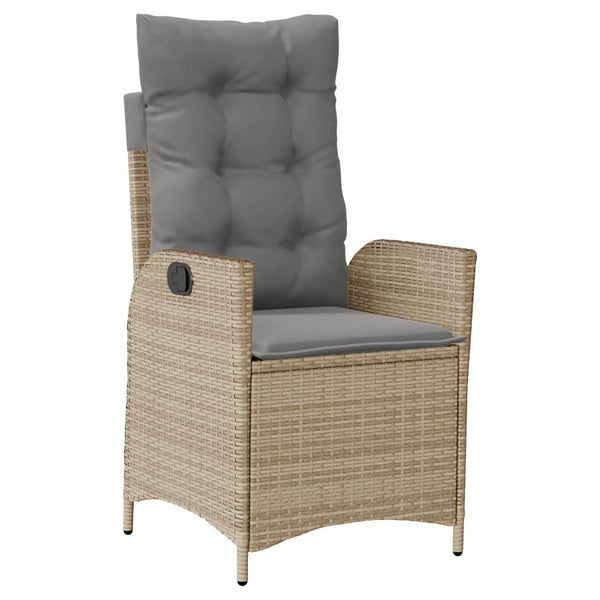 Gartensessel Kissen 2er Set Poly Rattan Beige