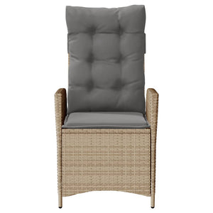 Gartensessel Kissen 2er Set Poly Rattan Beige