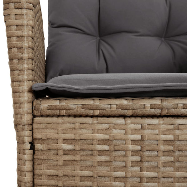 Gartensessel Kissen 2er Set Poly Rattan Beige