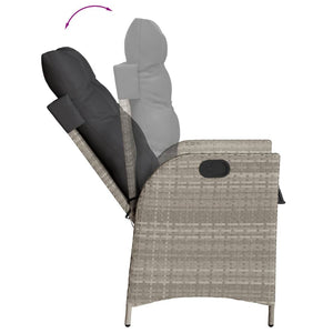 Verstellbare Gartensessel mit Kissen, 2er-Set