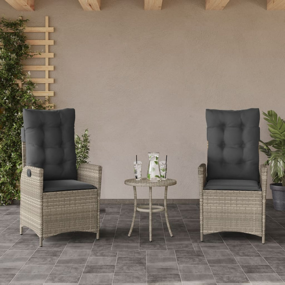 Verstellbare Gartensessel mit Kissen, 2er-Set