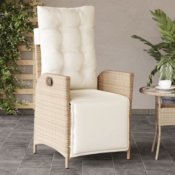 Verstellbare Gartensessel mit Fußteil, 2er-Set