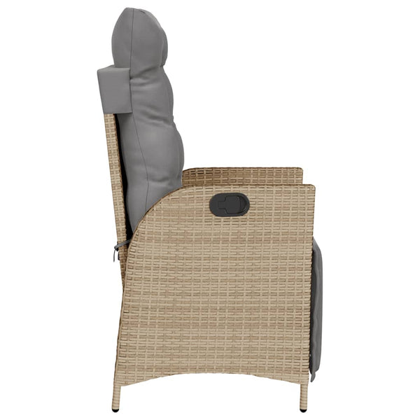 Verstellbare Gartenstühle mit Fußteil 2er Set
