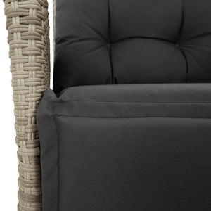 Verstellbare Gartensessel mit Fußteil, 2er Set
