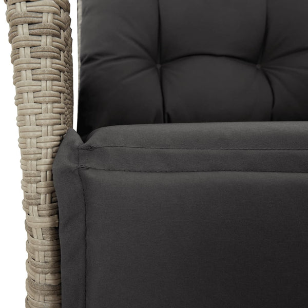 Verstellbare Gartensessel mit Fußteil, 2er Set