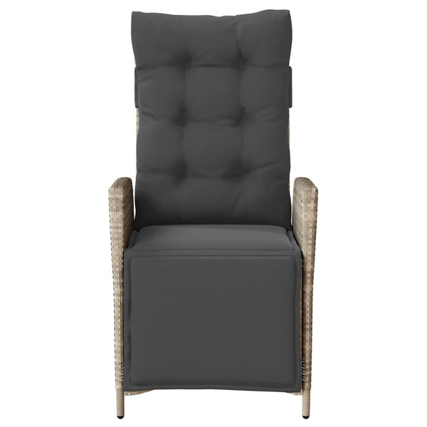 3-tlg. Bistro-Set Hellgrau Poly Rattan