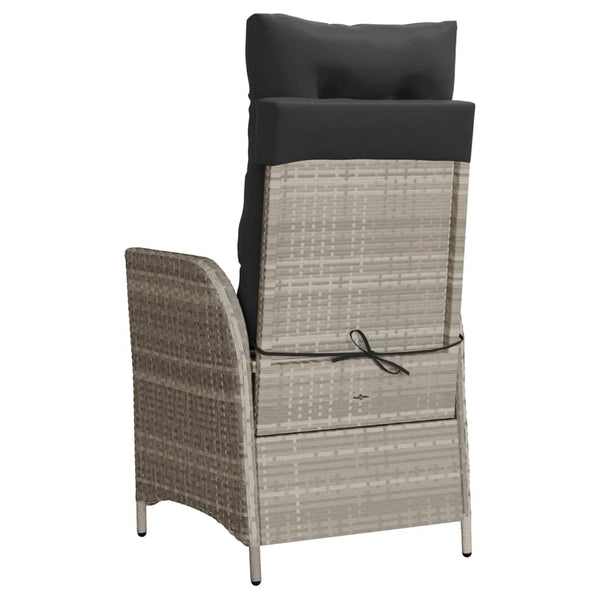 3-tlg. Bistro-Set Hellgrau Poly Rattan