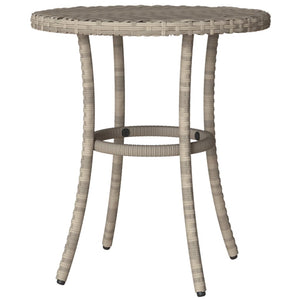 3-tlg. Bistro-Set Hellgrau Poly Rattan