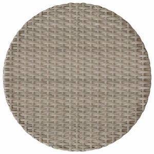 3-tlg. Bistro-Set Hellgrau Poly Rattan