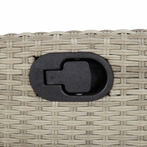 3-tlg. Bistro-Set Hellgrau Poly Rattan