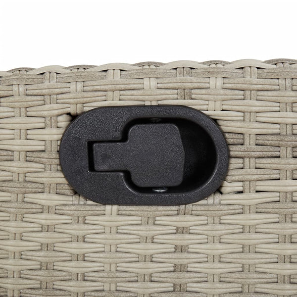 3-tlg. Bistro-Set Hellgrau Poly Rattan