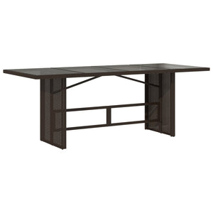 Gartentisch Braun Poly Rattan 190x80 cm