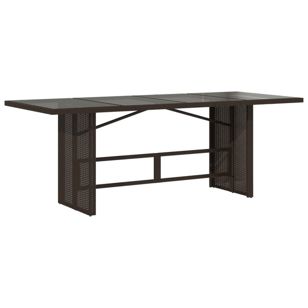 Gartentisch Braun Poly Rattan 190x80 cm