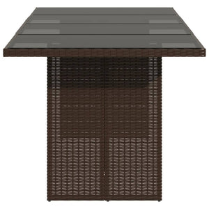 Gartentisch Braun Poly Rattan 190x80 cm