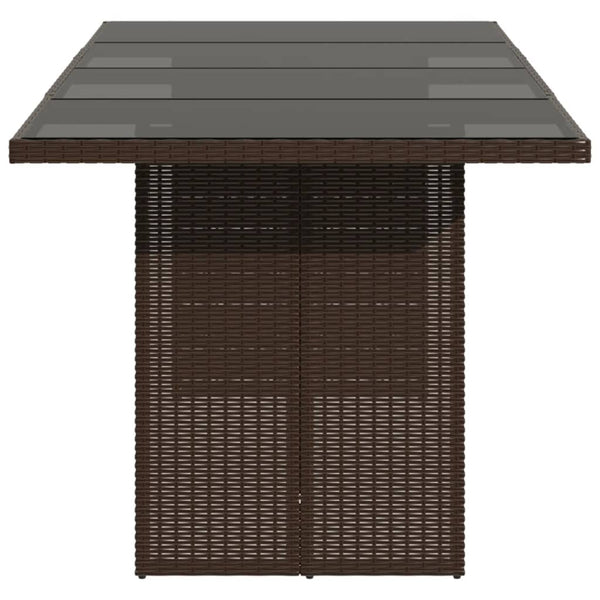 Gartentisch Braun Poly Rattan 190x80 cm