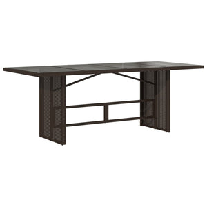 Gartentisch Braun Poly Rattan 190x80 cm
