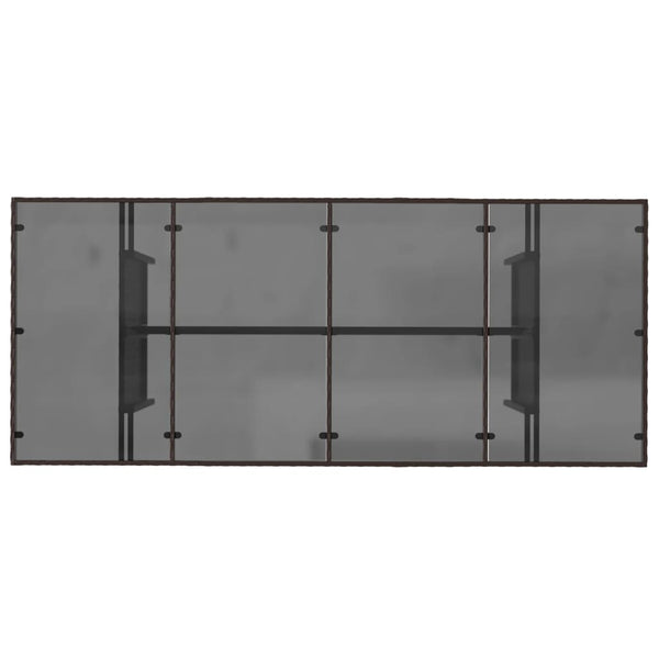 Gartentisch Braun Poly Rattan 190x80 cm