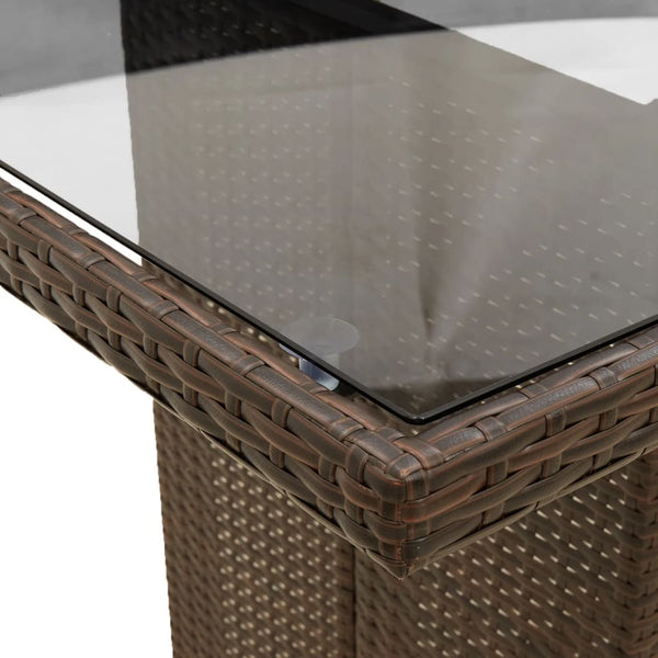 Gartentisch Braun Poly Rattan 190x80 cm