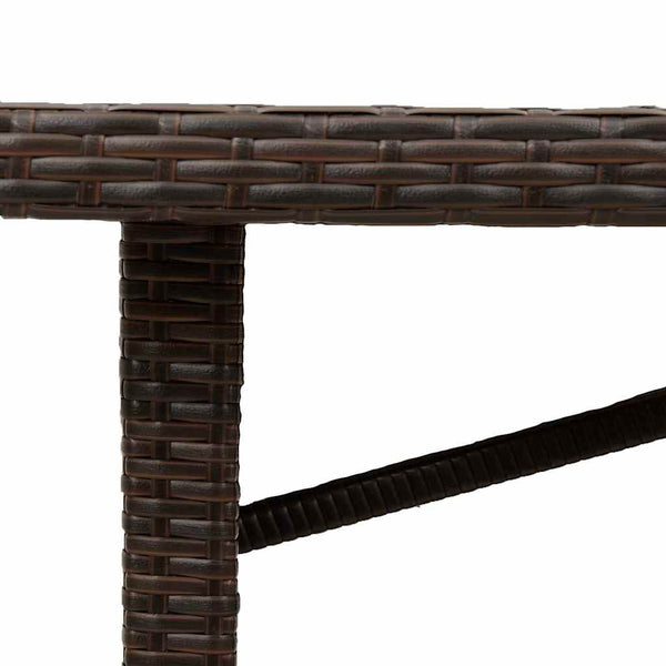 Gartentisch Braun Poly Rattan 190x80 cm