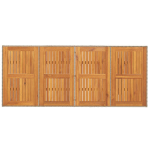 Akazienholz Gartentisch Poly Rattan 190 cm
