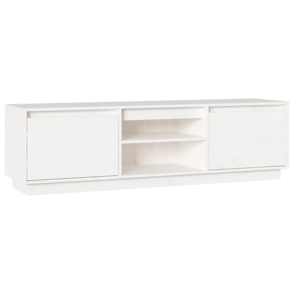 vidaXL TV Cabinet White 140x35x40 cm Solid Pine Wood