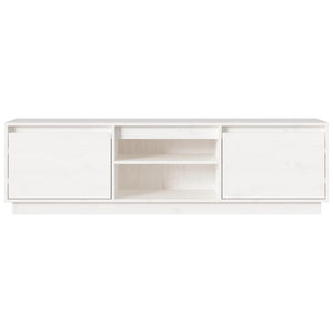 Weißer TV-Schrank 140 cm Kiefer Massivholz