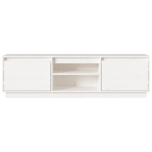 Weißer TV-Schrank 140 cm Kiefer Massivholz
