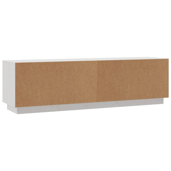 Weißer TV-Schrank 140 cm Kiefer Massivholz